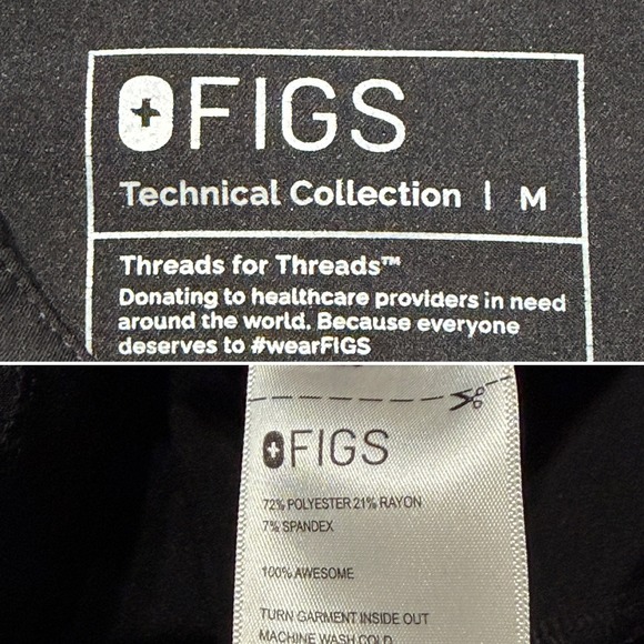 NWOT FIGS Rafaela Cargo Scrub Womens Black Jogger Jumpsuit Medical Nurse Size M - Picture 5 of 10